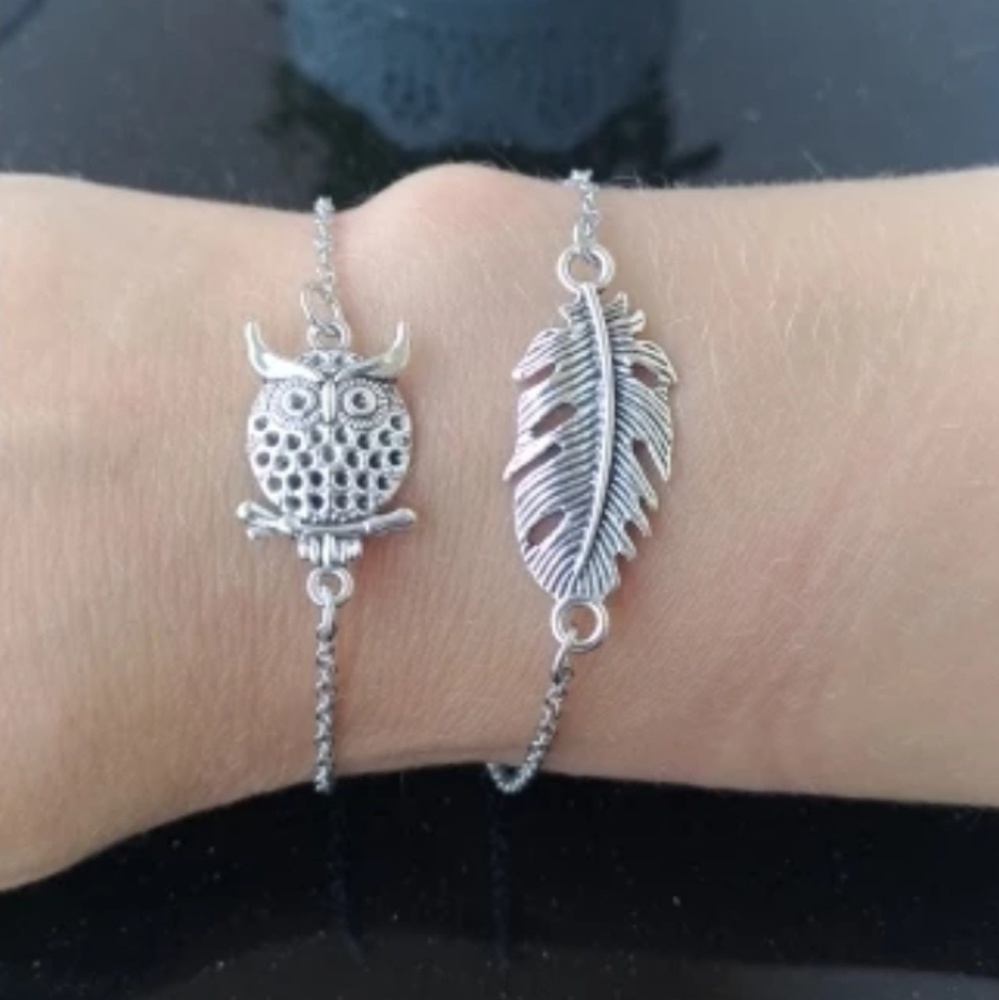 Feather Leaf Boho Bracelet Adjustable
